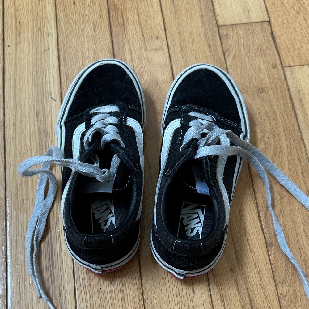 Vans Kids Classic Black and White Sneakers